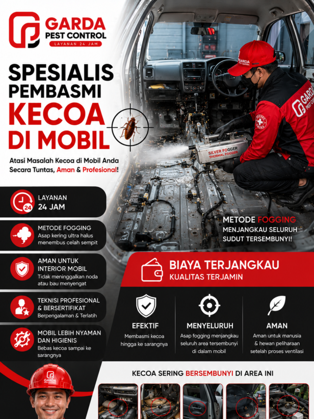 Jasa Pembasmi Kecoa di Mobil Area Depok dan Sekitarnya