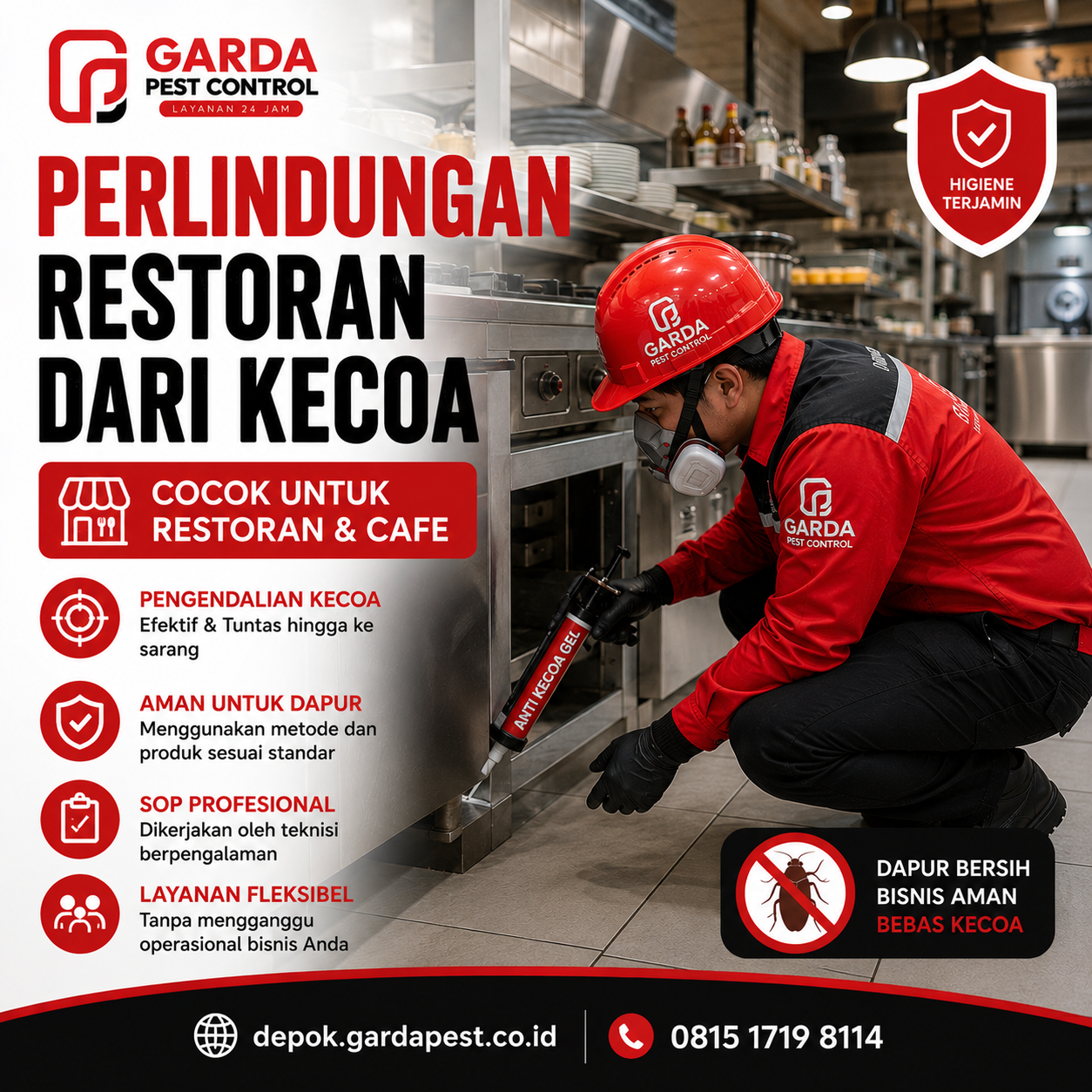 Jasa Pembasmi Jenis Kecoa Khusus di Depok (Jerman, Amerika, dll): Solusi Tepat untuk Rumah Anda