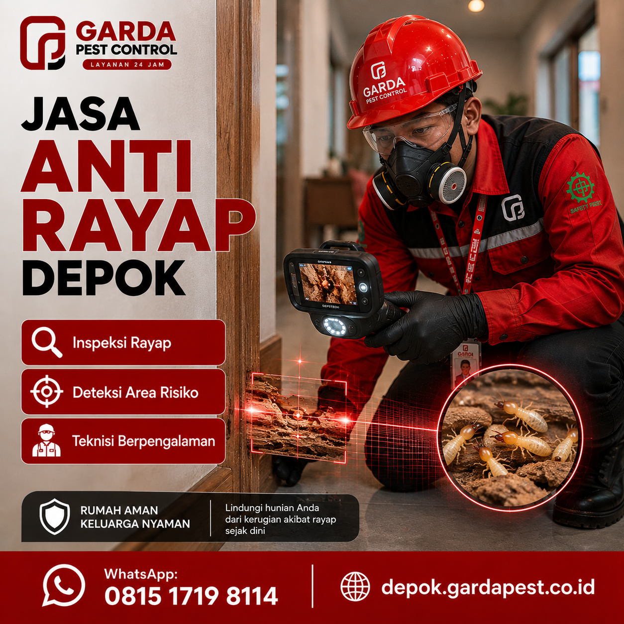 Rincian Biaya Jasa Anti Rayap di Depok Per Meter dan Cara Hitungnya